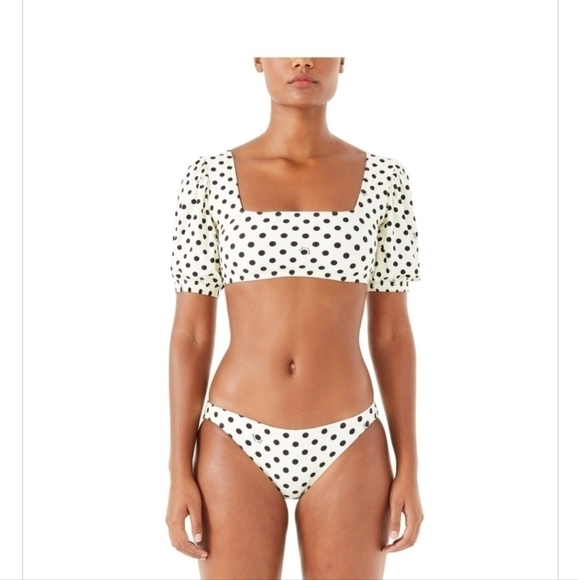KATE Spade ♠️ 2 pc Puff Sleeve Bikini Set Small - Picture 1 of 9